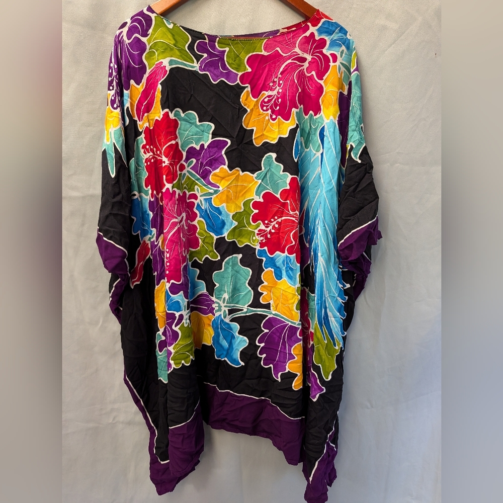 Floral Multicolor Women's Top / Tunic / Poncho
